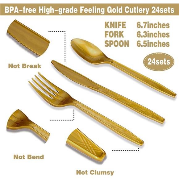 birthday plates and napkins party supplies - (Total 169pcs) balck gold birthday - Picture 4 of 6